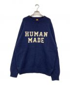 HUMAN MADEヒューマンメイド）の古着「BEAR RAGLAN KNIT」｜ネイビー