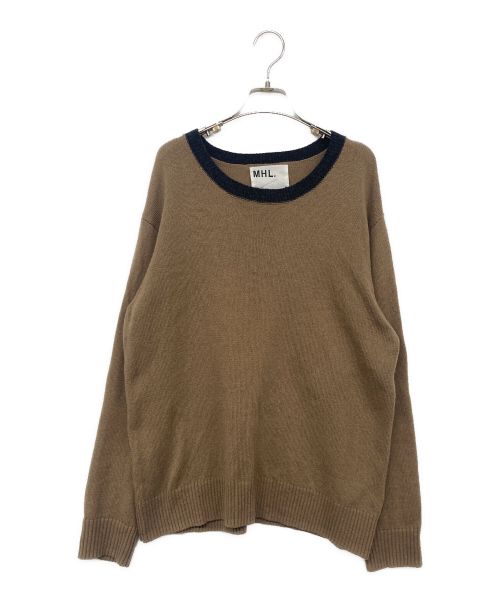 MHL（エムエイチエル）MHL (エムエイチエル) WASHABLE DRY WOOL KNIT/ウォッシャブルドライウールニット ベージュ サイズ:Mの古着・服飾アイテム