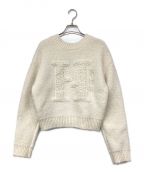 HER LIP TOハーリップトゥ）の古着「H Boa Logo Knit Pullover」｜ベージュ