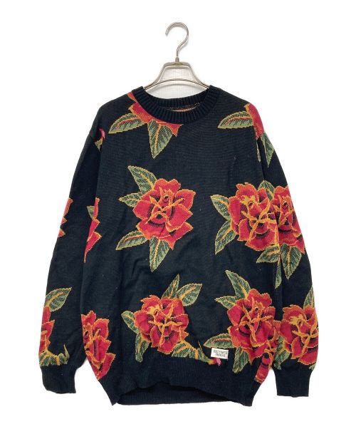 WACKO MARIA（ワコマリア）WACKO MARIA (ワコマリア) flower Jacquard Sweater ブラック サイズ:Mの古着・服飾アイテム