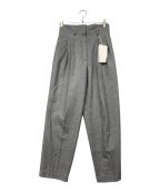 Mame Kurogouchiマメクロゴウチ）の古着「Wool Flannel Wide Tapered Trousers」｜グレー