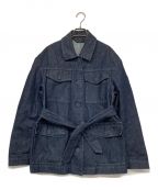 DRIES VAN NOTENドリスヴァンノッテン）の古着「Belted denim jacket」｜ネイビー