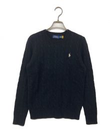 POLO RALPH LAUREN（ポロ・ラルフローレン）の古着「ウールカシミヤーブルニット」｜ブラック