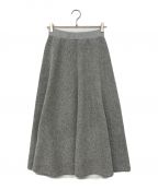 ADAWASアダワス）の古着「DOUBLE-FACED KNIT FLARED SKIRT」｜グレー