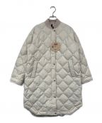 NANGAナンガ）の古着「RIB COLLAR QUILTED DOWN COAT W/リブカラーキルテッドダウンコート」｜アイボリー