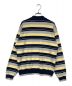 SUPREME (シュプリーム) Stripe Zip L/S Polo イエロー×ネイビー サイズ:S：16000円