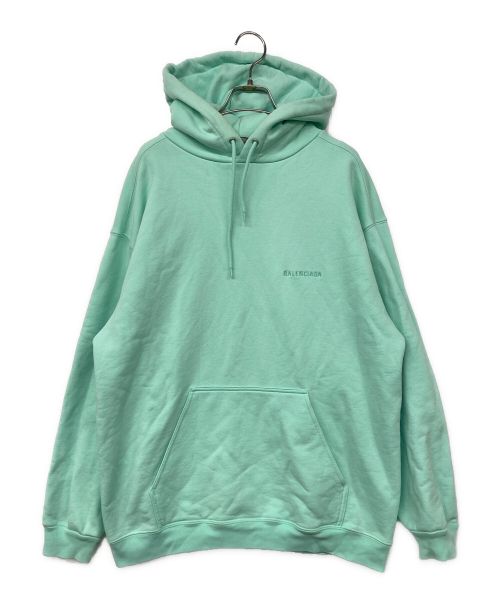 BALENCIAGA WARDROBE（バレンシアガ ワードローブ）BALENCIAGA WARDROBE (バレンシアガ ワードローブ) LOGO HOODIE MEDIUM FI/ロゴフーディ ミント サイズ:UNISEX Mの古着・服飾アイテム