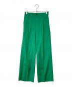 MAISON SPECIALメゾンスペシャル）の古着「REDA ACTIVE Washable Wool One-Tuck Wide Pants」｜グリーン