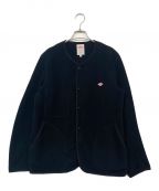 DANTONダントン）の古着「FLEECE COLLARLESS JACKET」｜ブラック