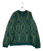 ANTHEM Aアンセム エー）の古着「ALPACA WOOL INTASIA KNIT PULLOVER/」｜グリーン