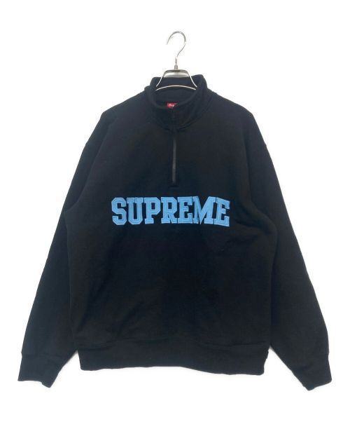 SUPREME（シュプリーム）SUPREME (シュプリーム) Collegiate Half Zip Pullover/ハーフジップスウェット ブラック サイズ:Mediumの古着・服飾アイテム