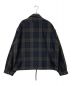 UNFIL (アンフィル) plaid wool gabardine full zip overshirt/プレイドウールギャバジンフルジップオーバーチェックシャツ CPOシャツジャケット グレー×ネイビー サイズ:5：14000円