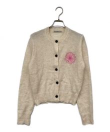 Mardi Mercredi（マルディメクルディ）の古着「Mohair Cardigan Round Neck/モヘヤカーディガンラウンドネック」｜ベージュ