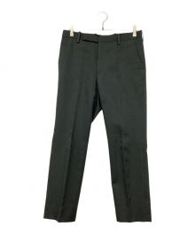 AURALEE（オーラリー）の古着「WOOL KID MOHAIR GABARDINE NARROW SLACKS/スラックス」｜モスグリーン