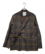 CULLNI×jiedaクルニ×ジエダ）の古着「TIELOCKEN JKT CHECK/タイロッケンジャケット」｜ブラウン