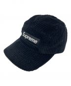 SUPREMEシュプリーム）の古着「ボックスロゴコーデュロイキャップ」｜ブラック