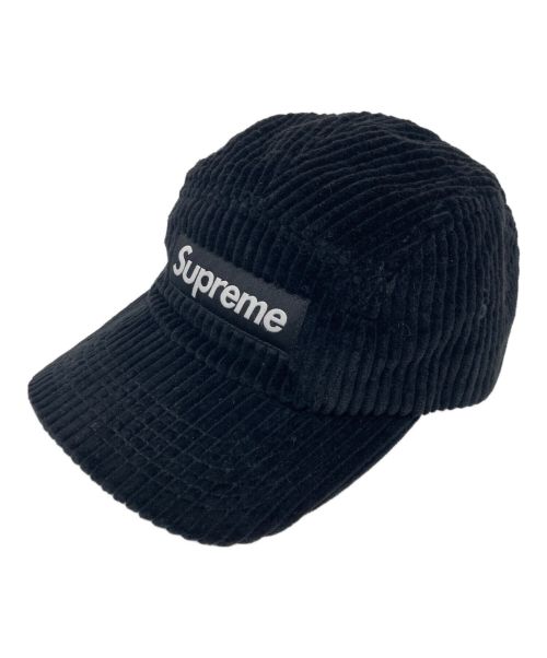 SUPREME（シュプリーム）SUPREME (シュプリーム) ボックスロゴコーデュロイキャップ ブラックの古着・服飾アイテム