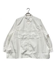 Graphpaper（グラフペーパー）の古着「21SS　Garment Dyed Poplin Umbrella Yoke Shirt」｜ホワイト