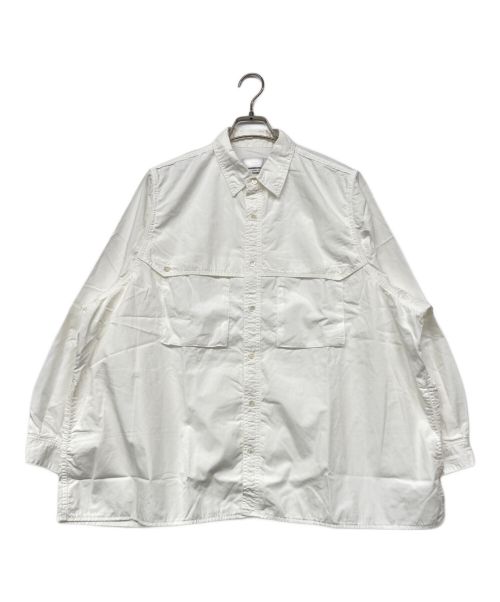 Graphpaper（グラフペーパー）Graphpaper (グラフペーパー) 21SS　Garment Dyed Poplin Umbrella Yoke Shirt ホワイト サイズ:2 未使用品の古着・服飾アイテム