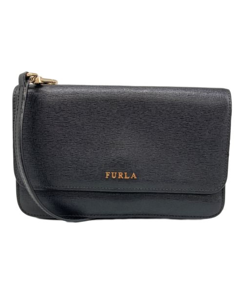 FURLA（フルラ）FURLA (フルラ) RIVA/リーヴァ ショルダーバッグ ブラックの古着・服飾アイテム