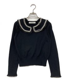 HER LIP TO（ハーリップトゥ）の古着「Rodin Pearl Knit Pullover」｜ブラック