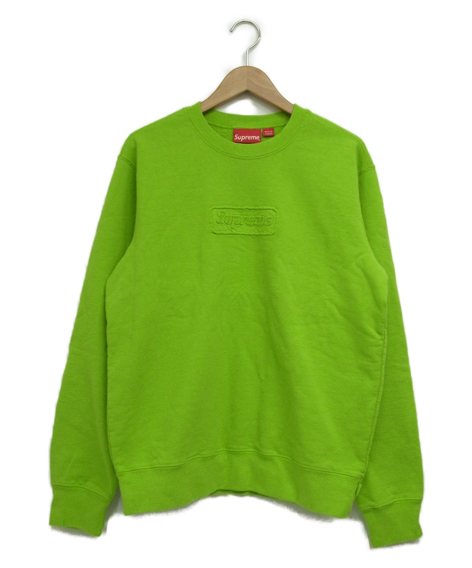 中古 古着通販 Supreme シュプリーム カットアウトロゴクルーネック グリーン サイズ Small ssモデル Cutout Logo Crewneck ブランド 古着通販 トレファク公式 Trefac Fashion