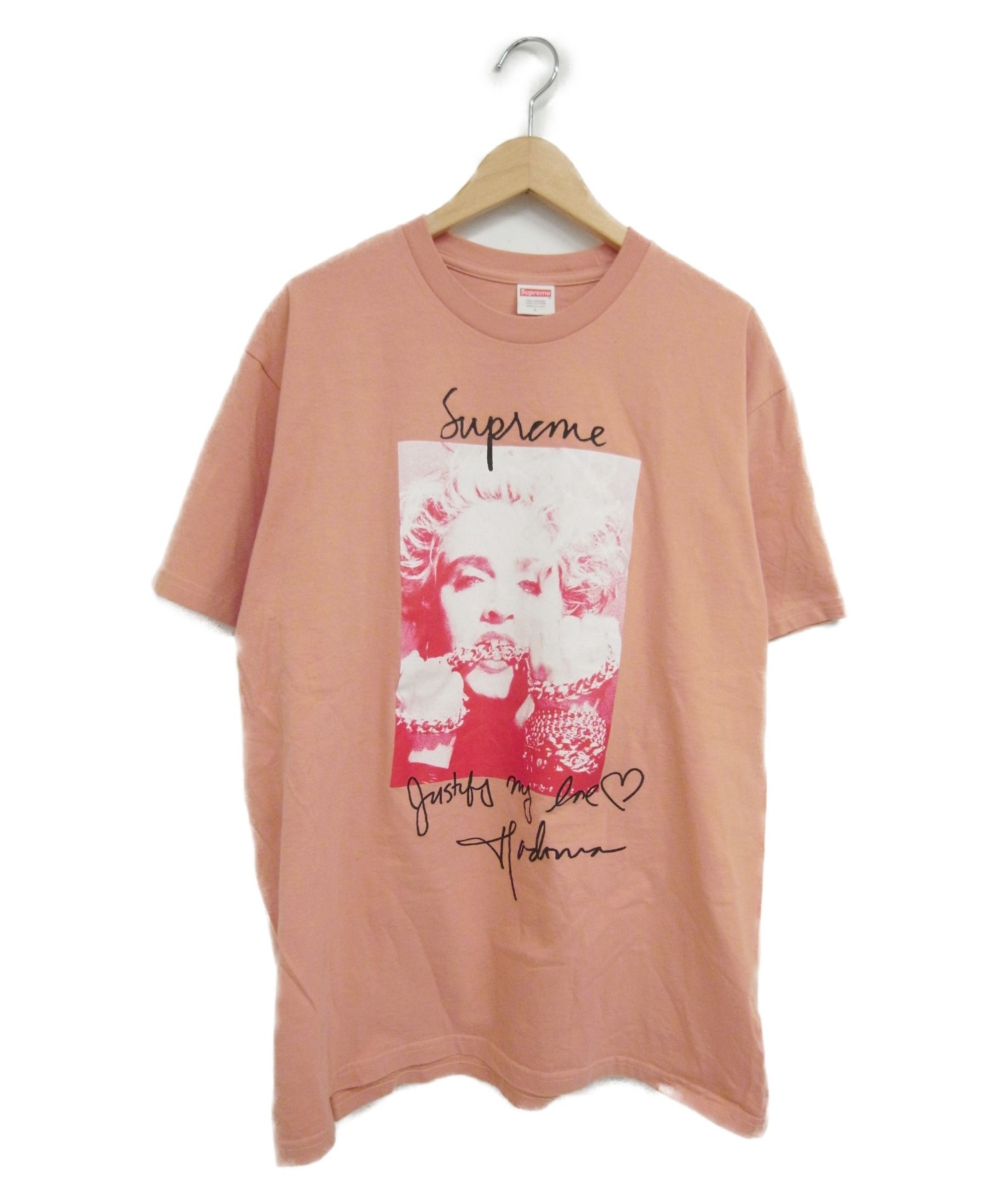 中古 古着通販 Supreme シュプリーム Tシャツ ピンク サイズ L 18madonna Tee ブランド 古着通販 トレファク公式 Trefac Fashion