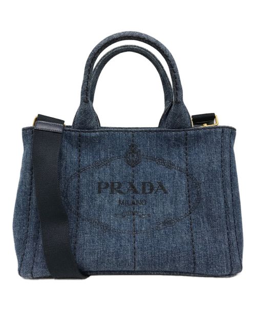 中古・古着通販】PRADA (プラダ) ミニカナパデニム2WAYバッグ