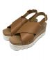 STELLA McCARTNEY（ステラマッカートニー）の古着「パーシープラットフォームサンダル / PLASTIC SANDAL PERCY LIGHT TAN」｜ブラウン