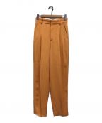 6(ROKU) BEAUTY&YOUTHロク ビューティーアンドユース）の古着「ツイルタックパンツ / TWILL TUCK PANTS」｜オレンジ