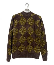 HUF（ハフ）の古着「FUCK IT L/S OVERSIZED SWEATER/WKN0041/総柄ニット」｜ブラウン