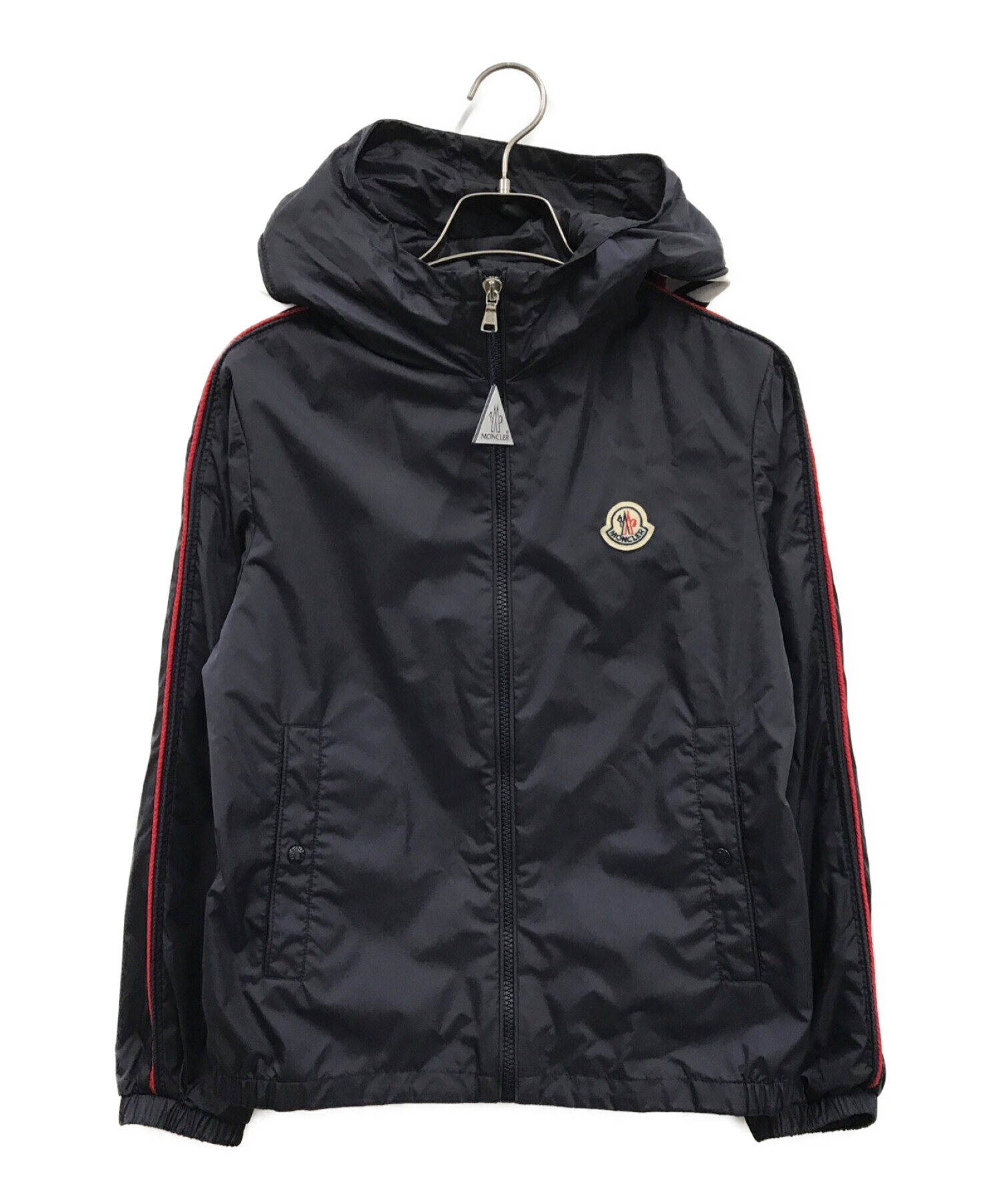 織り柄チェック MONCLER スプリングコート 12A ブラック BLEUET