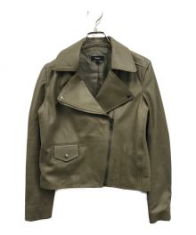 theory（セオリー）の古着「ライダースジャケット/Luxe Leather Moto JKT 22年モデル」｜オリーブ