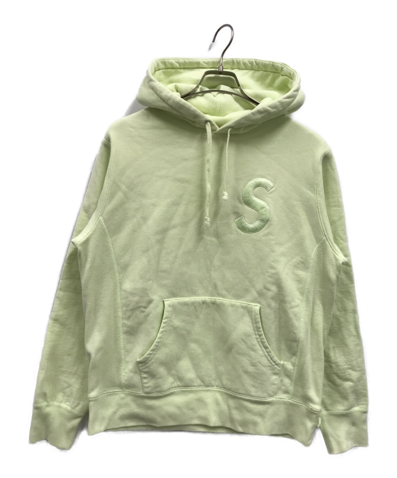 SUPREME (シュプリーム) S Logo Hooded Sweatshirt Ｓロゴ フーデッドスウェットシャツ / パーカー イエロー  サイズ:S