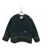 OAMCオーエーエムシー）の古着「PEACEMAKER LINER, BLANKET/OAMT423060/ノーカラージャケット」｜グリーン