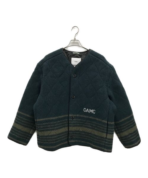 OAMC（オーエーエムシー）OAMC (オーエーエムシー) PEACEMAKER LINER, BLANKET/OAMT423060/ノーカラージャケット グリーン サイズ:Lの古着・服飾アイテム