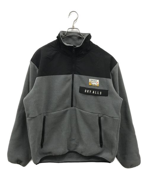 HUMAN MADE（ヒューマンメイド）HUMAN MADE (ヒューマンメイド) FLEECE HALF-ZIP PULLOVER/HM24JK026/フリースジャケット グレー サイズ:Lの古着・服飾アイテム