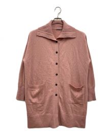 theory luxe（セオリーリュクス）の古着「Essential Cashmere Simone カシミヤロングカーディガン 03-1403781-210-038」｜ピンク