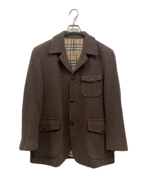 BURBERRY LONDON（バーバリーロンドン）BURBERRY LONDON (バーバリー ロンドン) アルパカ混ウールジャケット/テーラードジャケット/ ブラウン サイズ:Sの古着・服飾アイテム