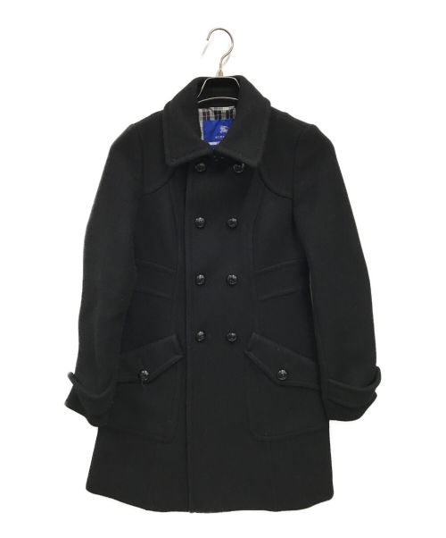 BURBERRY BLUE LABEL（バーバリーブルーレーベル）BURBERRY BLUE LABEL (バーバリーブルーレーベル) ウールロングコート/E1B33-260-09 ブラック サイズ:40の古着・服飾アイテム