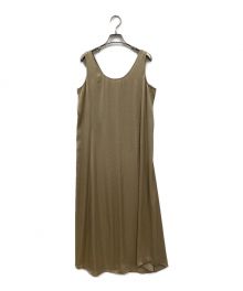 theory（セオリー）の古着「Theory Crushed Satin Maxi Tank DR」｜ベージュ