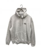 stussyステューシー）の古着「BASIC STUSSY HOOD /プルオーバーパーカー」｜グレー