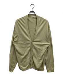 UNFIL（アンフィル）の古着「suvin cotton fine gauge-knit cardigan」｜ベージュ