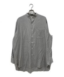 yokosakamoto（ヨウコサカモト）の古着「BAND COLLAR SHIRT」｜ブルー×グレー