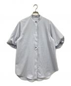 Lourenローレン）の古着「puffsleeve stand collar shirt」｜ブルー