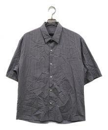 LAD MUSICIAN（ラッドミュージシャン）の古着「BROAD PIN STRIPE SHORT SLEEVE BIG SHIRT」｜パープル