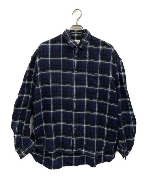 Name.（ネーム）Name. (ネーム) CHECK OVERSIZE SHIRTS ネイビー サイズ:1の古着・服飾アイテム