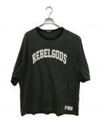 UNDERCOVERアンダーカバー）の古着「ラフィー天竺 TEE REBEL GOODS PATCH」｜グリーン