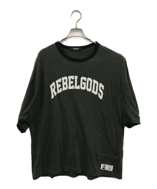 UNDERCOVER（アンダーカバー）UNDERCOVER (アンダーカバー) ラフィー天竺 TEE REBEL GOODS PATCH グリーン サイズ:4の古着・服飾アイテム