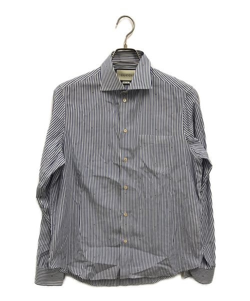 GUCCI（グッチ）GUCCI (グッチ) ストライプシャツ ブルー サイズ:不明の古着・服飾アイテム